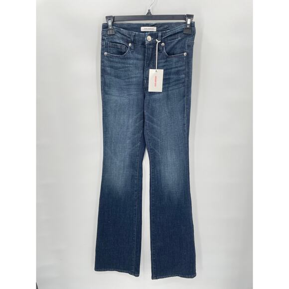 GOOD AMERICAN NWT Good Flare Jean in Blue025 // 00 - Picture 4 of 11